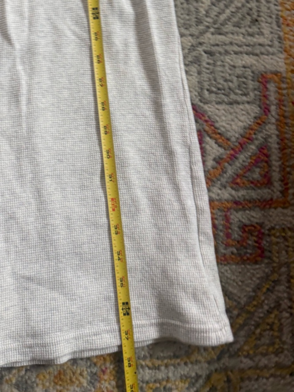 Brandy Melville 100% Cotton Light Grey Anastasia Waffle Sweatpants - Picture 10 of 11